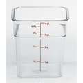 Cambro Cambro 4 qt. Clear Measuring Plastic Square Container, PK6 4SFSCW135